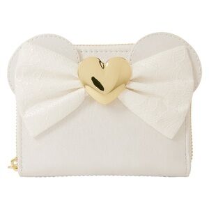 Disney‎ Loungefly Minnie Mouse Wedding Zip Around Wallet